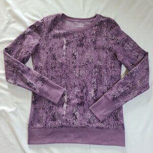 Tek Gear Women’s Fleece Crewneck Sweatshirt, Purple - Medium Tall